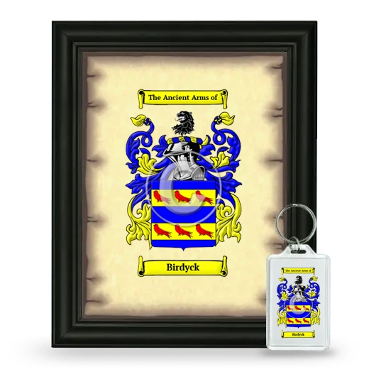 Birdyck Framed Coat of Arms and Keychain - Black