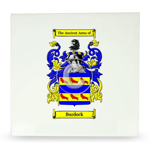 Burdock Large Ceramic Tile with Coat of Arms