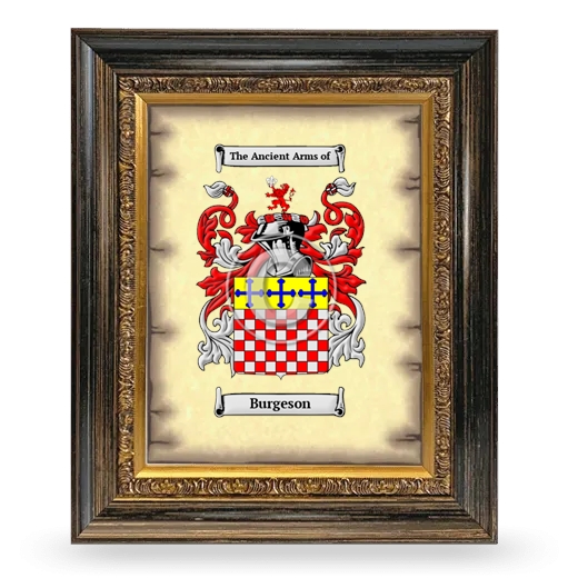 Burgeson Coat of Arms Framed - Heirloom