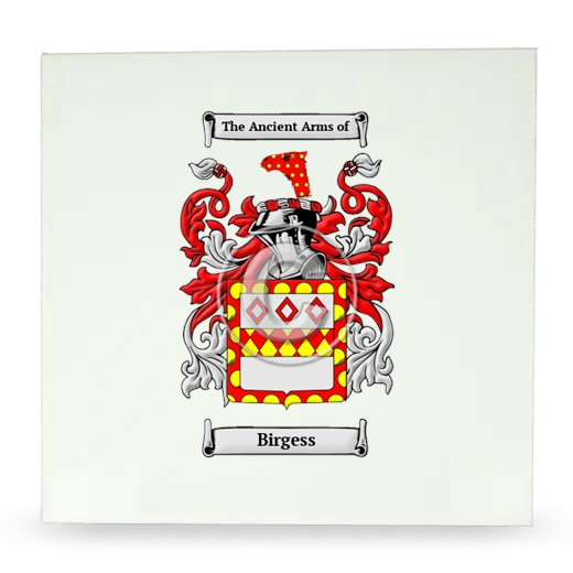 Birgess Large Ceramic Tile with Coat of Arms