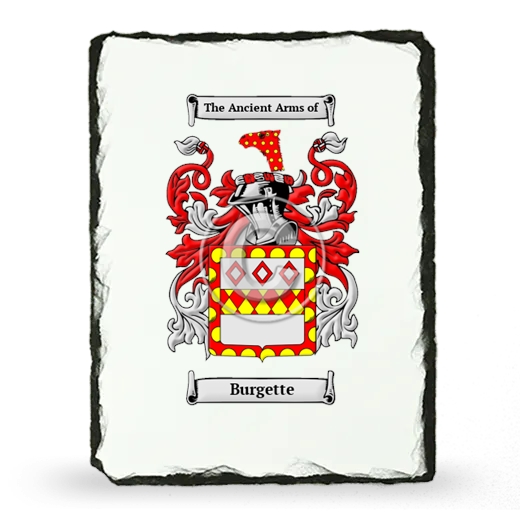 Burgette Coat of Arms Slate