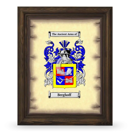 Berghoff Coat of Arms Framed - Brown