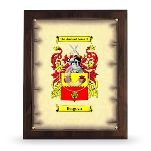 Bergoyn Coat of Arms Plaque