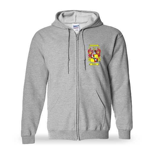 Burlison Unisex Coat of Arms Zip Sweatshirt