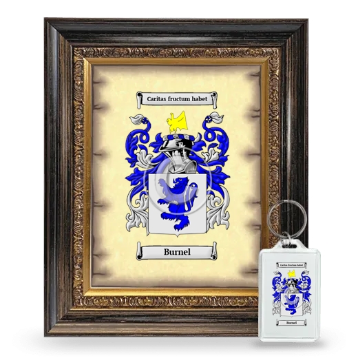 Burnel Framed Coat of Arms and Keychain - Heirloom