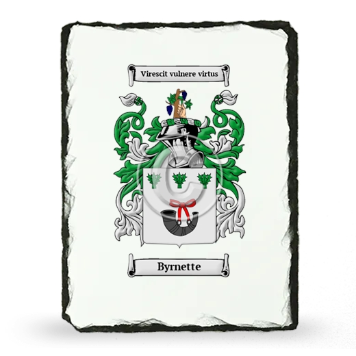 Byrnette Coat of Arms Slate