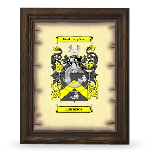 Burnside Coat of Arms Framed - Brown