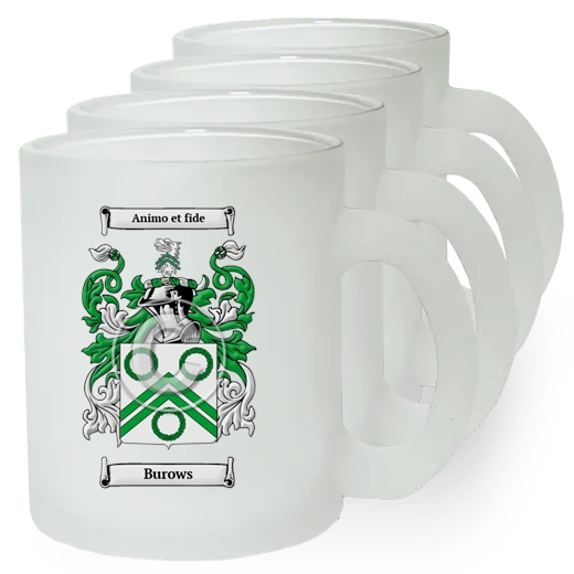 Burows Set of 4 Frosted Glass Mugs