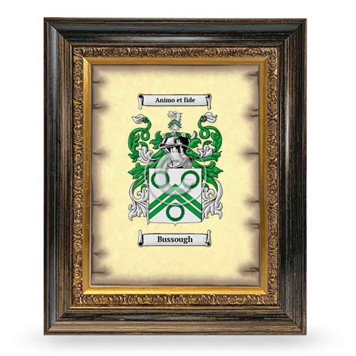 Bussough Coat of Arms Framed - Heirloom