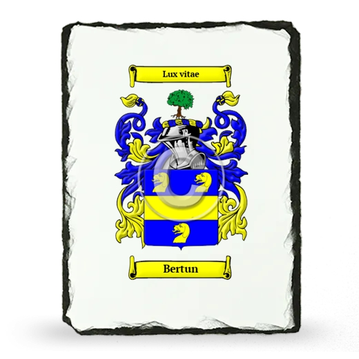 Bertun Coat of Arms Slate