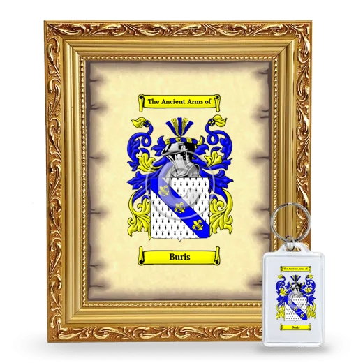 Buris Framed Coat of Arms and Keychain - Gold