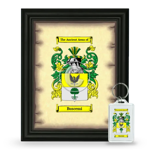 Buscemi Framed Coat of Arms and Keychain - Black