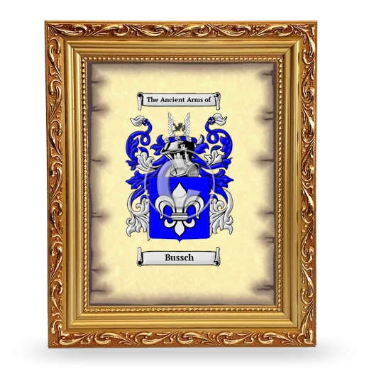 Bussch Coat of Arms Framed - Gold