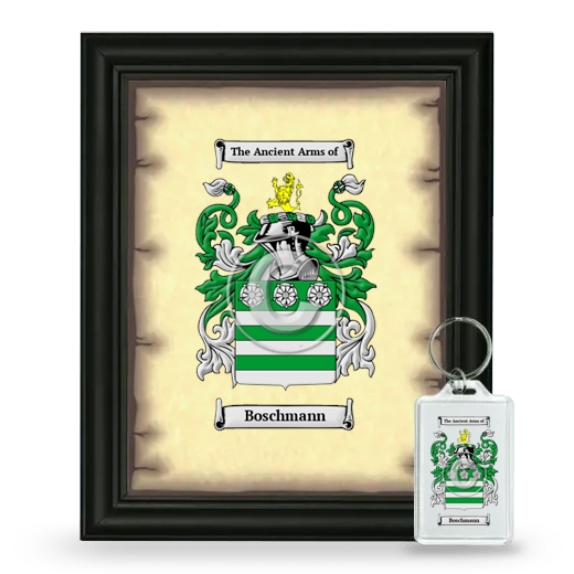 Boschmann Framed Coat of Arms and Keychain - Black