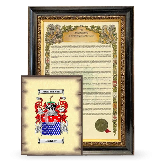 Bushbay Framed History and Coat of Arms Print - Heirloom