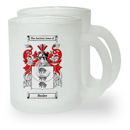 Busler Pair of Frosted Glass Mugs