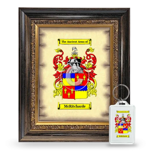 McRitcharde Framed Coat of Arms and Keychain - Heirloom