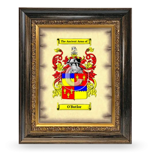 O'Butlor Coat of Arms Framed - Heirloom