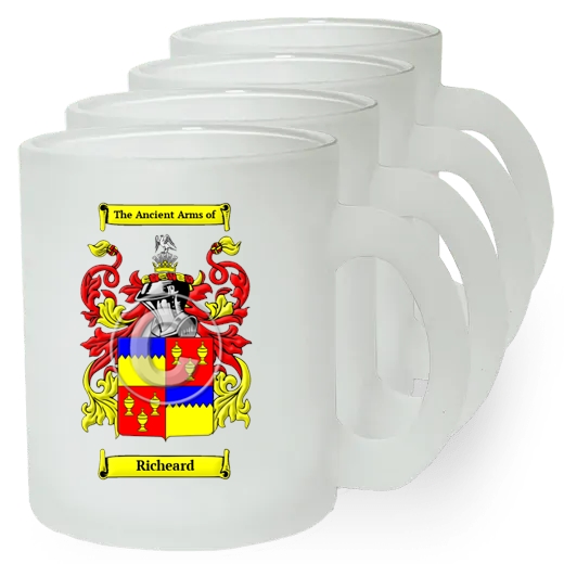 Richeard Set of 4 Frosted Glass Mugs