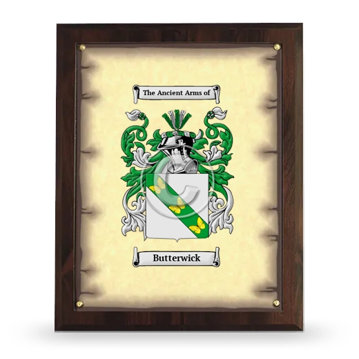 Butterwick Coat of Arms Plaque