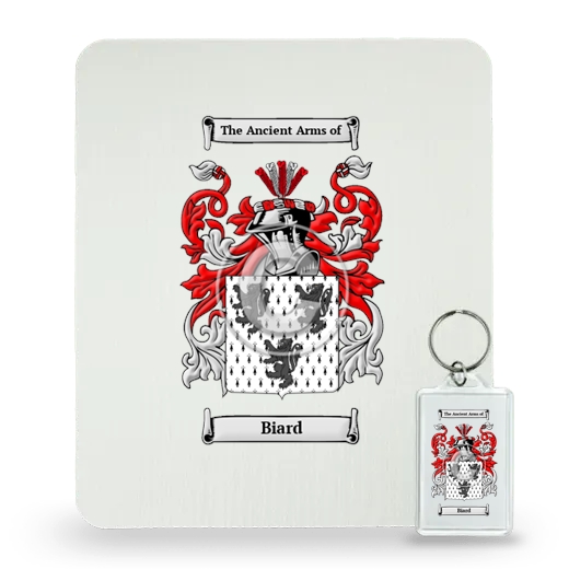 Biard Mouse Pad and Keychain Combo Package