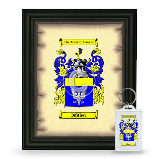 Bifithey Framed Coat of Arms and Keychain - Black