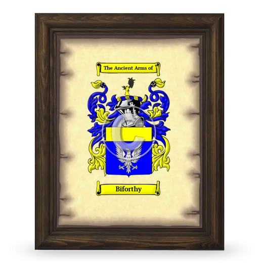 Biforthy Coat of Arms Framed - Brown