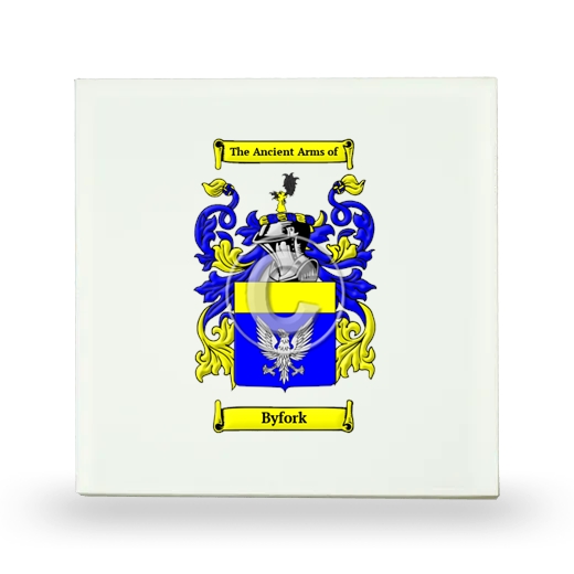 Byfork Small Ceramic Tile with Coat of Arms