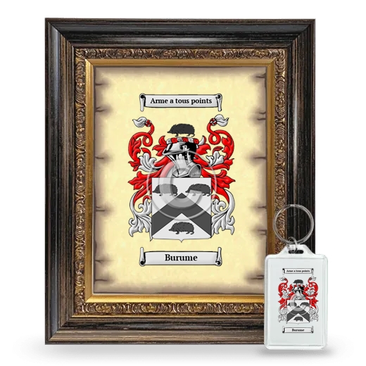 Burume Framed Coat of Arms and Keychain - Heirloom