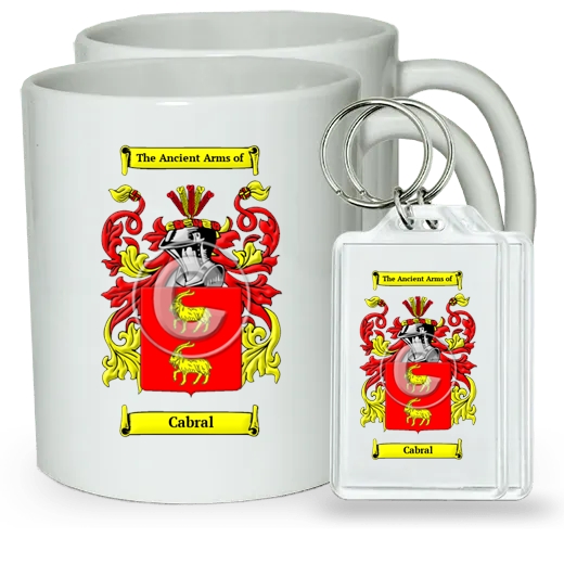 Cabral Pair of Coffee Mugs and Pair of Keychains