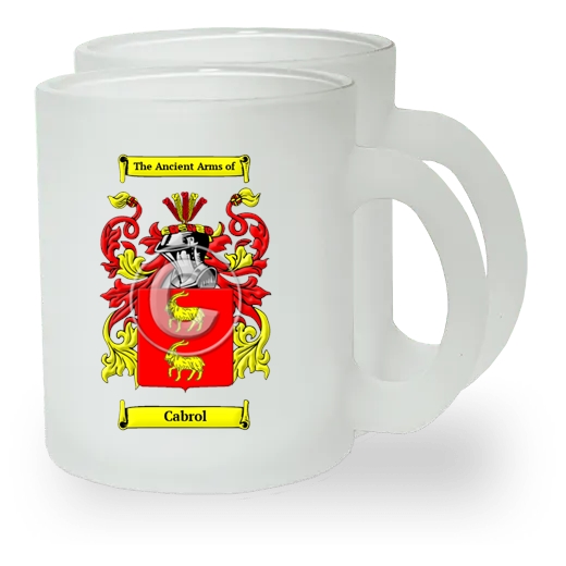 Cabrol Pair of Frosted Glass Mugs