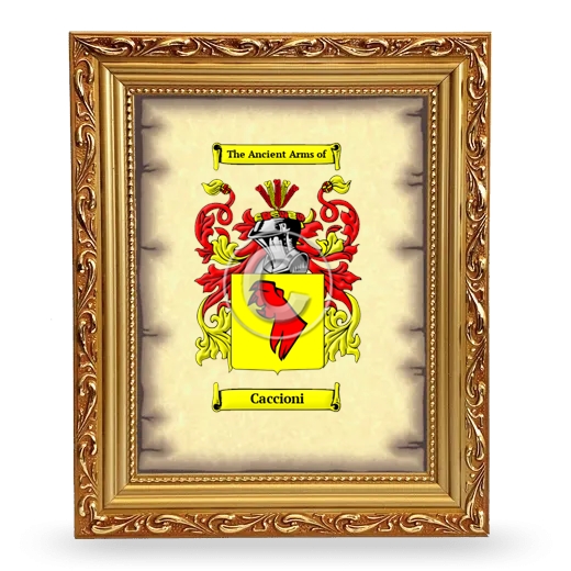 Caccioni Coat of Arms Framed - Gold