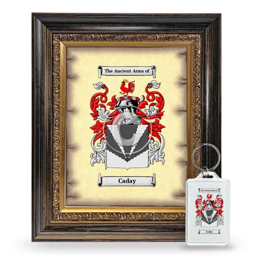 Caday Framed Coat of Arms and Keychain - Heirloom