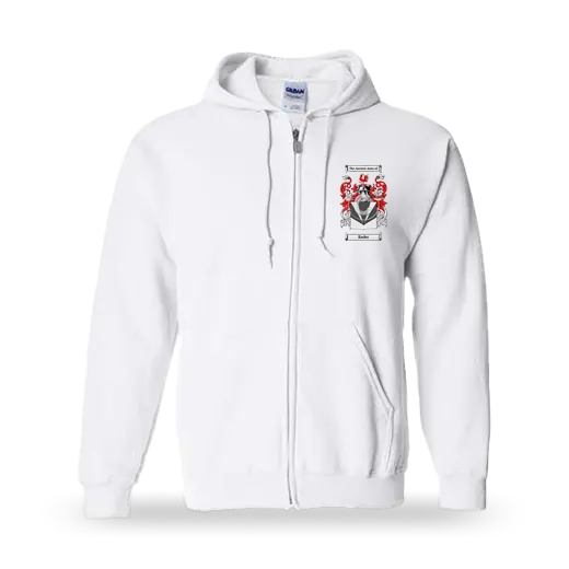 Kader Unisex Coat of Arms Zip Sweatshirt - White