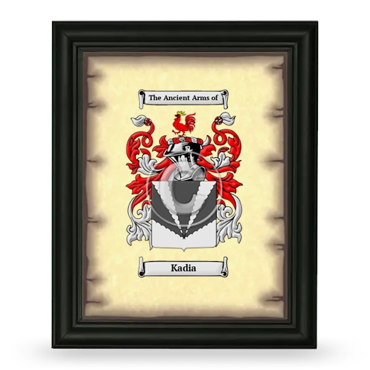 Kadia Coat of Arms Framed - Black