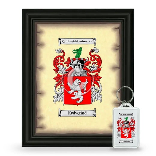 Kydwgind Framed Coat of Arms and Keychain - Black