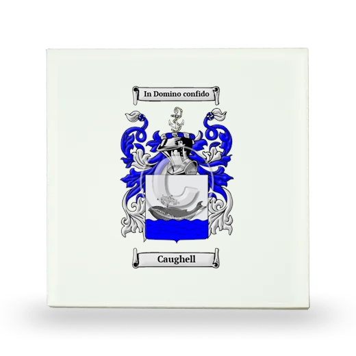 Caughell Small Ceramic Tile with Coat of Arms