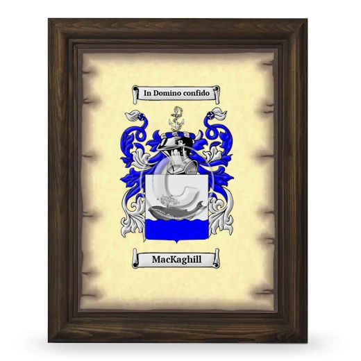 MacKaghill Coat of Arms Framed - Brown