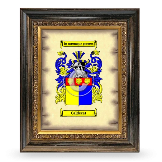 Caldecat Coat of Arms Framed - Heirloom