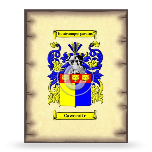 Cawecotte Coat of Arms Print
