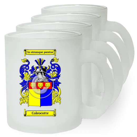 Coleocotte Set of 4 Frosted Glass Mugs