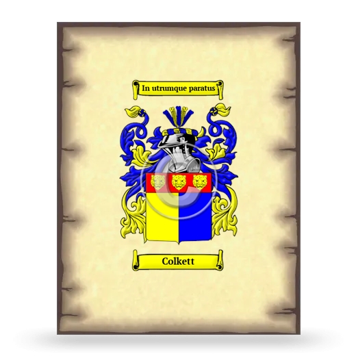 Colkett Coat of Arms Print