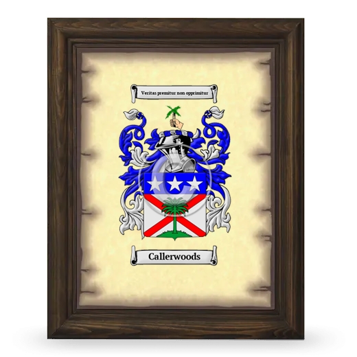 Callerwoods Coat of Arms Framed - Brown