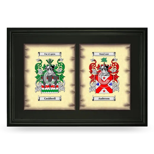 Double Coat of Arms Framed - Black