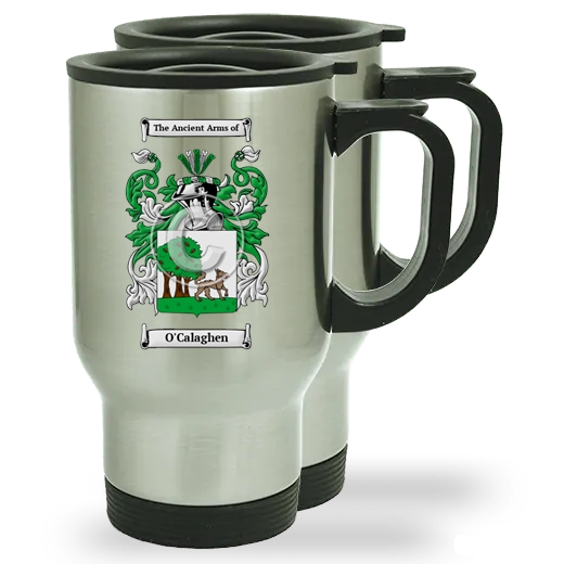 O'Calaghen Pair of Steel Travel Mugs