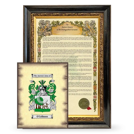 O'Caliman Framed History and Coat of Arms Print - Heirloom