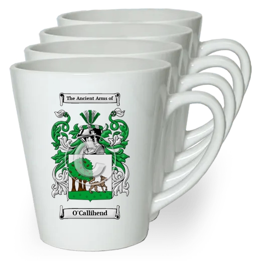 O'Callihend Set of 4 Latte Mugs
