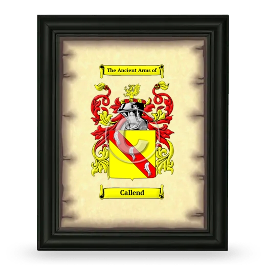Callend Coat of Arms Framed - Black