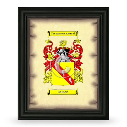 Calnen Coat of Arms Framed - Black