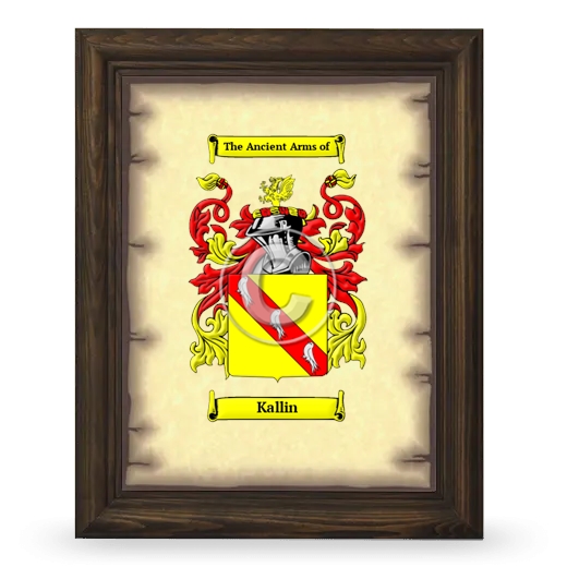 Kallin Coat of Arms Framed - Brown